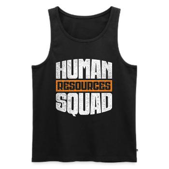 HR Manager Personalmanager Human Resources Squad - Männer Premium Bio Tank Top - Schwarz - Vorne - Michal (187cm)
