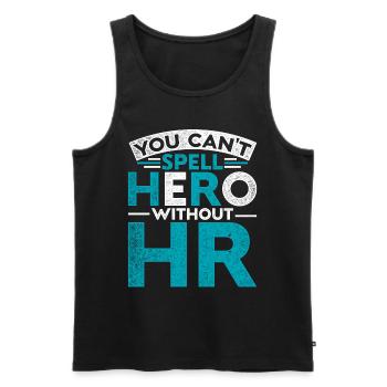 HR Manager You Can't Spell Hero Without HR - Männer Premium Bio Tank Top - Schwarz - Vorne - Michal (187cm)