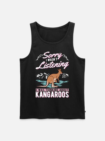 Australian Kangaroo Australia Kangaroo - Men's Premium Organic Tank Top - black