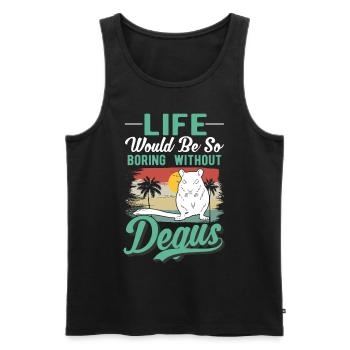 Degu Gift Shrub Rat Forest Degu - Men's Premium Organic Tank Top - black - Front - Michal (187cm)
