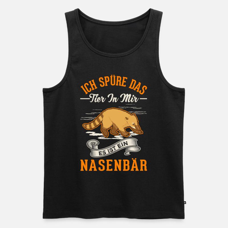 Nasenbär Coati Rüsselbär - Männer Premium Bio Tank Top - Schwarz