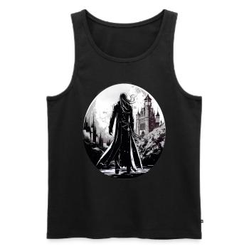 Gothik Okkult Satan Gotik Schwarze Szene Wicca - Männer Premium Bio Tank Top - Schwarz - Vorne - AI Model Male 178 light (178cm)