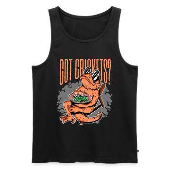 Bartagamen Got Crickets? - Männer Premium Bio Tank Top - Schwarz - Vorne - Michal (187cm)