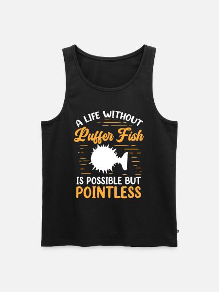 Leben ohne Kugelfisch Riesenkugelfisch - Männer Premium Bio Tank Top - Schwarz