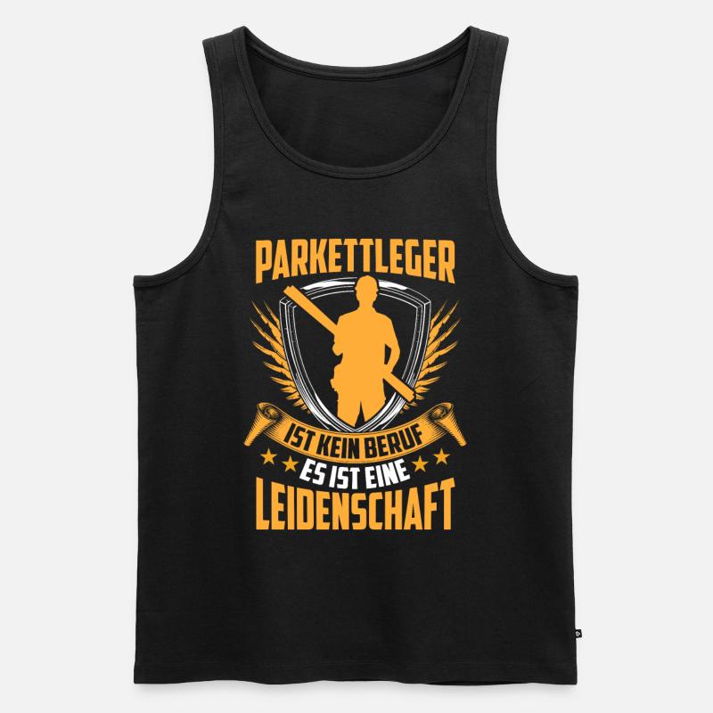 Parkettleger ist kein Beruf Fliesenleger - Männer Premium Bio Tank Top - Schwarz