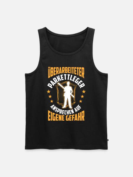Überarbeiteter Parkettleger Fußbodenleger - Männer Premium Bio Tank Top - Schwarz