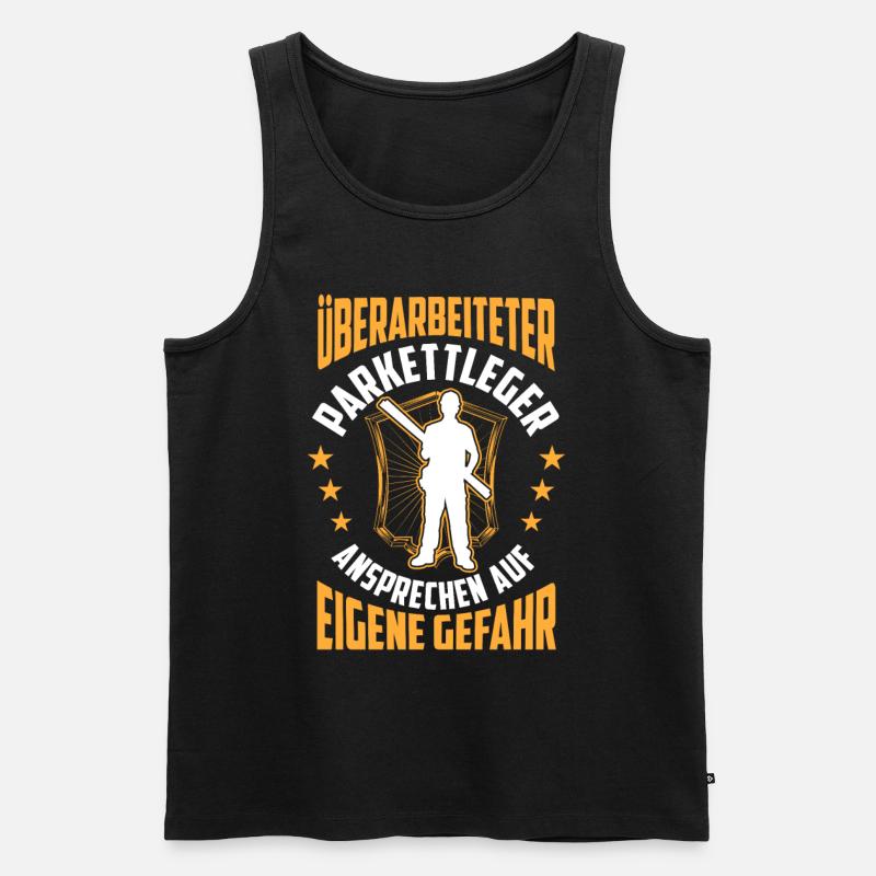 Überarbeiteter Parkettleger Fußbodenleger - Männer Premium Bio Tank Top - Schwarz