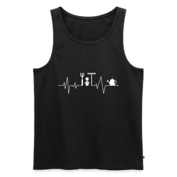 Gärtner Gartenfreunde Herzklopfende Garten - Männer Premium Bio Tank Top - Schwarz - Vorne - Michal (187cm)