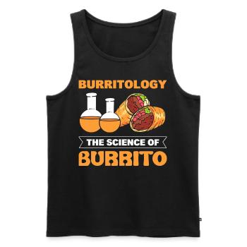 Burritology The Science Of Burrito Burritos Taco - Men's Premium Organic Tank Top - black - Front - Michal (187cm)