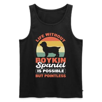 Ein Leben ohne Boykin Spaniel ist möglich, aber - Männer Premium Bio Tank Top - Schwarz - Vorne - Michal (187cm)