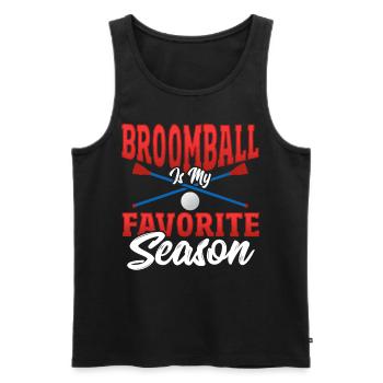 Broomball Is My Favorite Season Broomball Lover - Men's Premium Organic Tank Top - black - Front - Michal (187cm)
