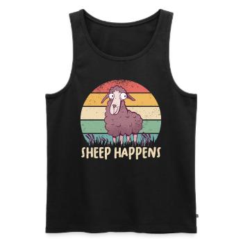 Farmer Farmer Lamb Farmer Farm Country Egg Sheep - Men's Premium Organic Tank Top - black - Front - Michal (187cm)