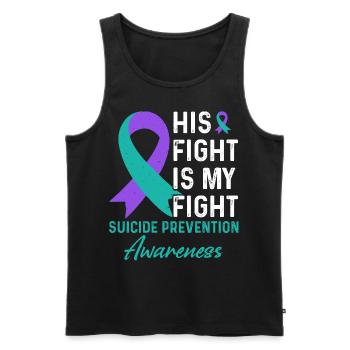 Suicide Prenvention Awareness Suizidprävention - Débardeur bio Premium Homme - noir - Devant - Michal (187cm)