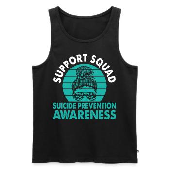 Support Squad Suicide Prevention Awareness Month - Men's Premium Organic Tank Top - black - Front - Michal (187cm)