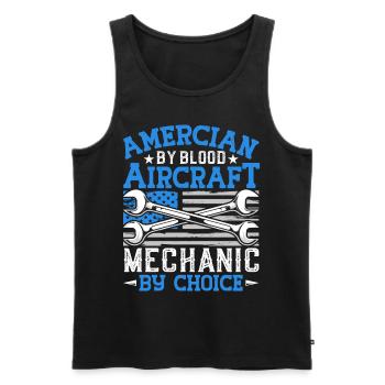 Love Avion aviation - Débardeur bio Premium Homme - noir - Devant - Michal (187cm)