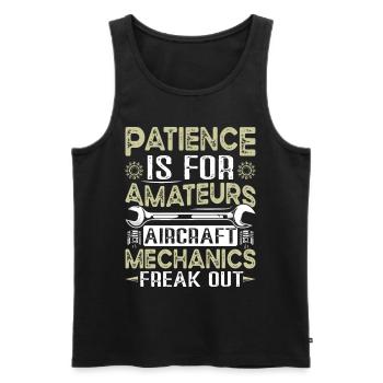Love Airplane aviation - Men's Premium Organic Tank Top - black - Front - Michal (187cm)