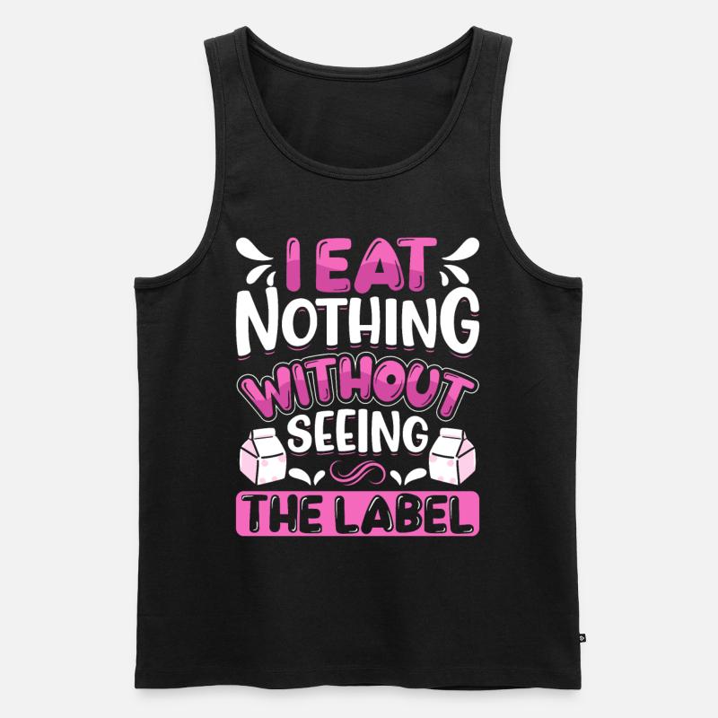 Lactose Intolerant Dairy - Männer Premium Bio Tank Top - Schwarz