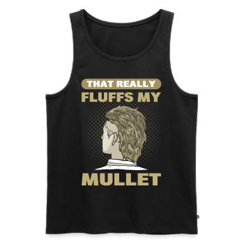 That Really Fluffs My Mullet - Men's Premium Organic Tank Top - black - Front - AI Model Male 178 light (178cm)