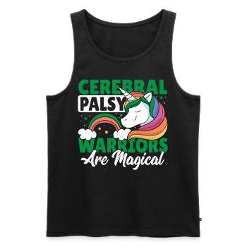 Cerebral Palsy Warriors Are Magical Cerebral - Men's Premium Organic Tank Top - black - Front - AI Model Male 178 light (178cm)