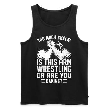 Arm wrestler - Men's Premium Organic Tank Top - black - Front - Michal (187cm)