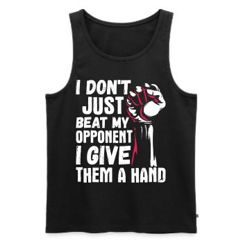 Arm wrestling arm wrestler - Men's Premium Organic Tank Top - black - Front - Michal (187cm)