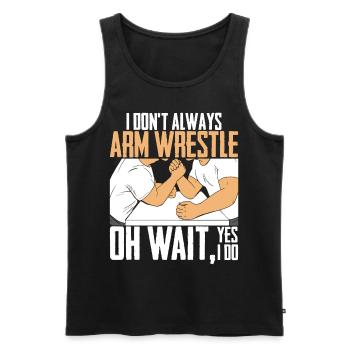 Arm wrestling arm wrestler - Men's Premium Organic Tank Top - black - Front - Michal (187cm)