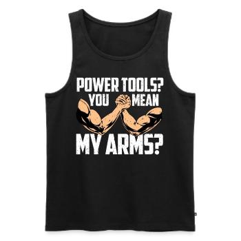 Arm wrestling arm wrestler - Men's Premium Organic Tank Top - black - Front - Michal (187cm)