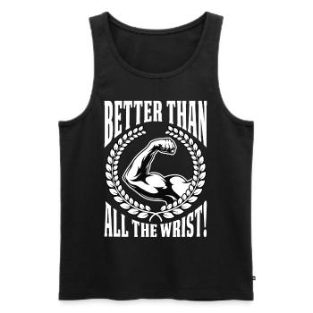 Arm wrestling arm wrestler - Men's Premium Organic Tank Top - black - Front - Michal (187cm)