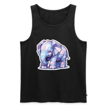 Elephant Elephant Elephant Baby Pachyderm - Men's Premium Organic Tank Top - black - Front - AI Model Male 178 light (178cm)