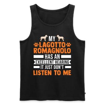 Lagotto Romagnolo Wasserhund - Männer Premium Bio Tank Top - Schwarz - Vorne - Michal (187cm)