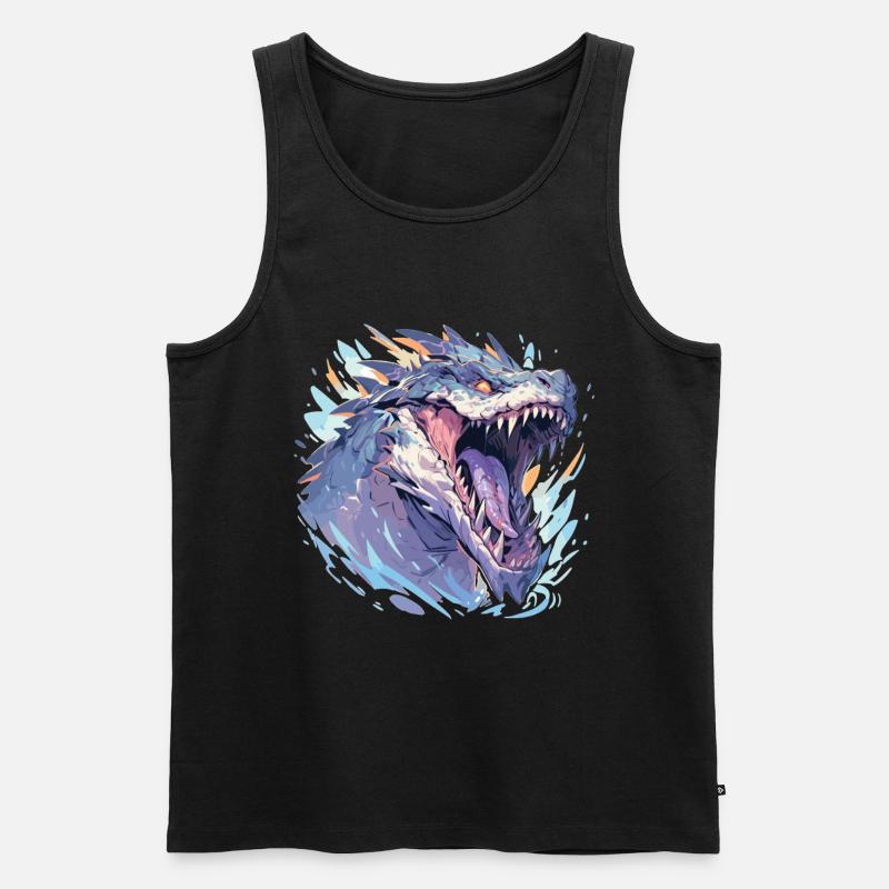 Dinosaurier - Männer Premium Bio Tank Top - Schwarz