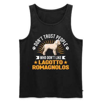 Lagotto Romagnolo Wasserhund - Männer Premium Bio Tank Top - Schwarz - Vorne - Michal (187cm)