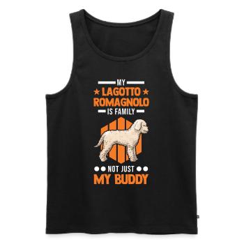 Lagotto Romagnolo Familie Wasserhund - Männer Premium Bio Tank Top - Schwarz - Vorne - Michal (187cm)