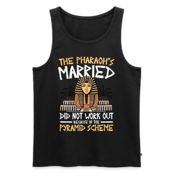 Pharaoh's Married Did Not Work Out - Männer Premium Bio Tank Top - Schwarz - Vorne - Michal (187cm)