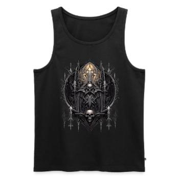 Gothik Okkult Satan Gotik Schwarze Szene Wicca - Männer Premium Bio Tank Top - Schwarz - Vorne - AI Model Male 178 light (178cm)