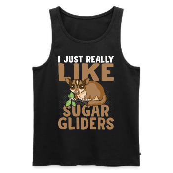 Ich Mag Den Sugar Glider-besitzer Wirklich. Sugar - Männer Premium Bio Tank Top - Schwarz - Vorne - AI Model Male 178 light (178cm)