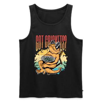 Bartagamen Got Crickets? - Männer Premium Bio Tank Top - Schwarz - Vorne - Michal (187cm)
