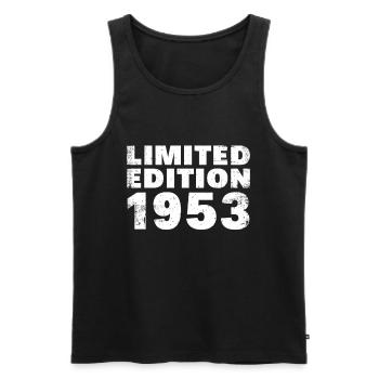 Limitierte Auflage 1953 - Männer Premium Bio Tank Top - Schwarz - Vorne - Michal (187cm)