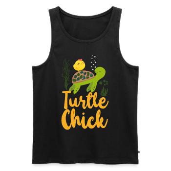 Sea Turtle Tortoise Chicken Turtle - Männer Premium Bio Tank Top - Schwarz - Vorne - AI Model Male 178 light (178cm)