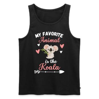 Animal préféré Australie Animal Gift Zoo Koala - Débardeur bio Premium Homme - noir - Devant - Michal (187cm)