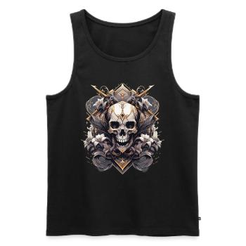 Skull Skull Skulls Skull Skeleton - Men's Premium Organic Tank Top - black - Front - Michal (187cm)
