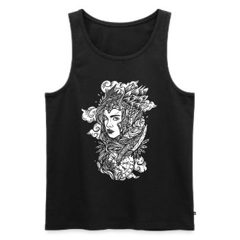 Femme Viking Nordique - Shield Maiden & Valkyrie - Débardeur bio Premium Homme - noir - Devant - Michal (187cm)