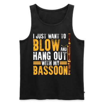 Basson - Débardeur bio Premium Homme - noir - Devant - Michal (187cm)