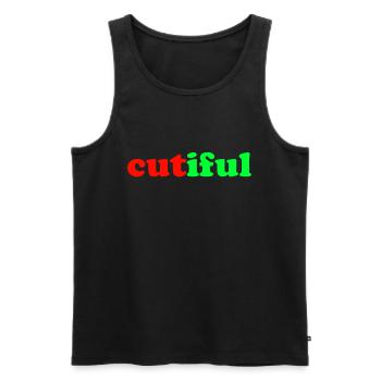 Cutiful Meine Mischung zischen Cute und Beautiful - Männer Premium Bio Tank Top - Schwarz - Vorne - Michal (187cm)