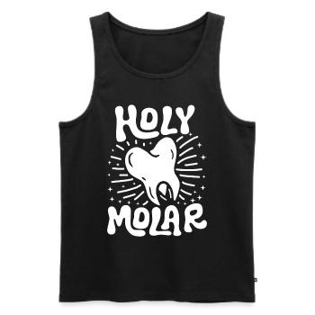Dental technician Dental prosthodontist Holy Molar - Men's Premium Organic Tank Top - black - Front - AI Model Male 178 light (178cm)