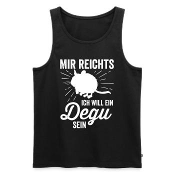 Will ein Degu sein Nagetier Stauchratte - Männer Premium Bio Tank Top - Schwarz - Vorne - AI Model Male 178 light (178cm)