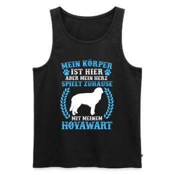 Spiele mit meinem Hovawart derber Bauernhund - Männer Premium Bio Tank Top - Schwarz - Vorne - AI Model Male 178 light (178cm)