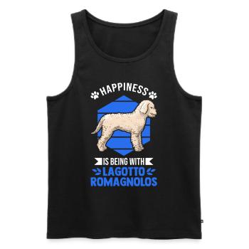 Lagotto Romagnolo Glück Wasserhund - Männer Premium Bio Tank Top - Schwarz - Vorne - Michal (187cm)