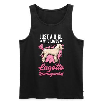 Lagotto Romagnolo Mädchen Wasserhund - Männer Premium Bio Tank Top - Schwarz - Vorne - Michal (187cm)