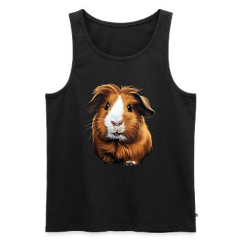 Niedliches Meerschweinchen Gemaltes - Männer Premium Bio Tank Top - Schwarz - Vorne - AI Model Male 178 light (178cm)